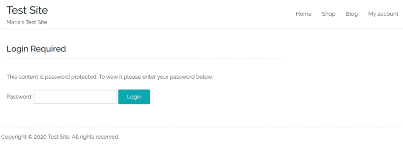 Preview of the login form