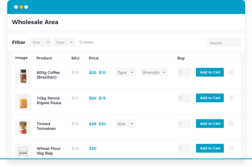 WooCommerce Wholesale Pro prices 1