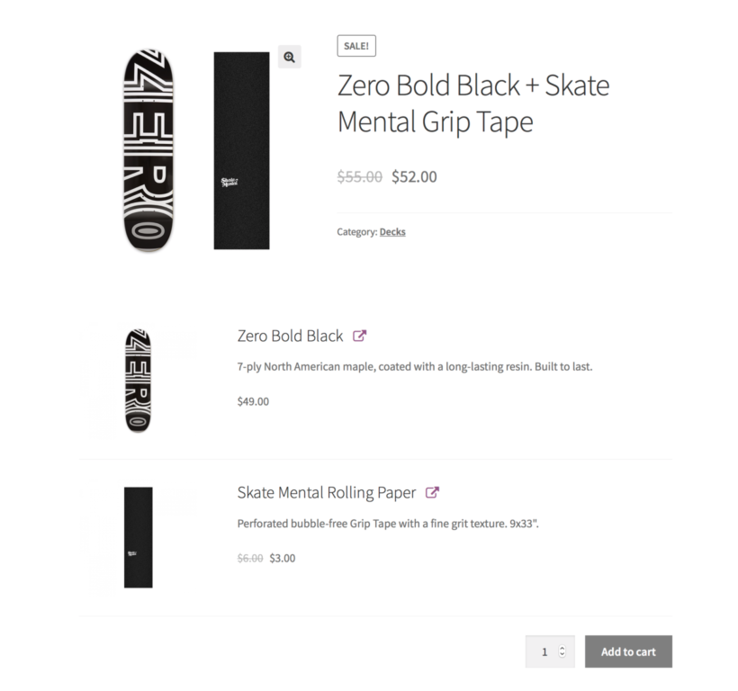 WooCommerce Product Bundles plugin on the front-end