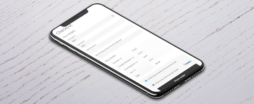 WooCommerce mobile restaurant checkout