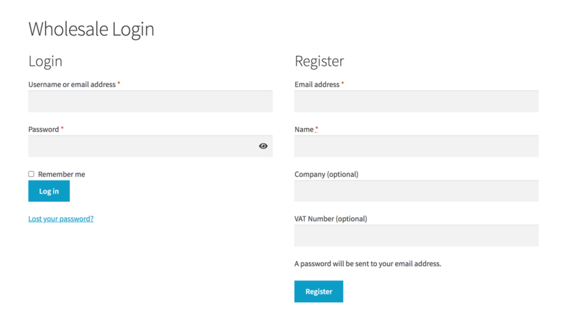 Wholesale custom registration form fields