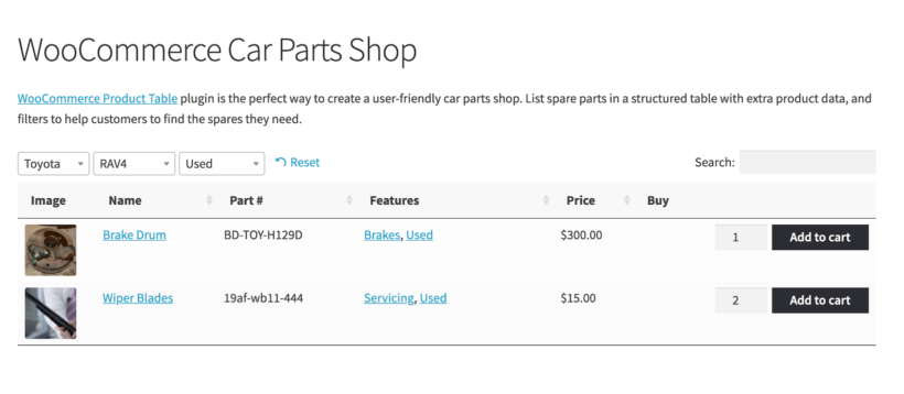 Sell car parts online