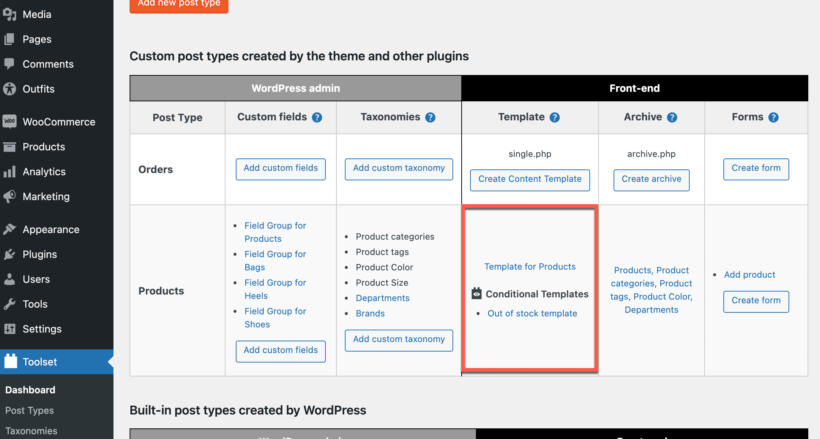 WooCommerce product templates