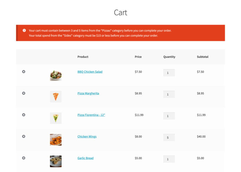 Quantity plugin cart page errors WooCommerce