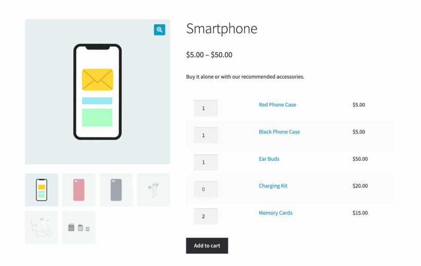 Grouped product WooCommerce plugin