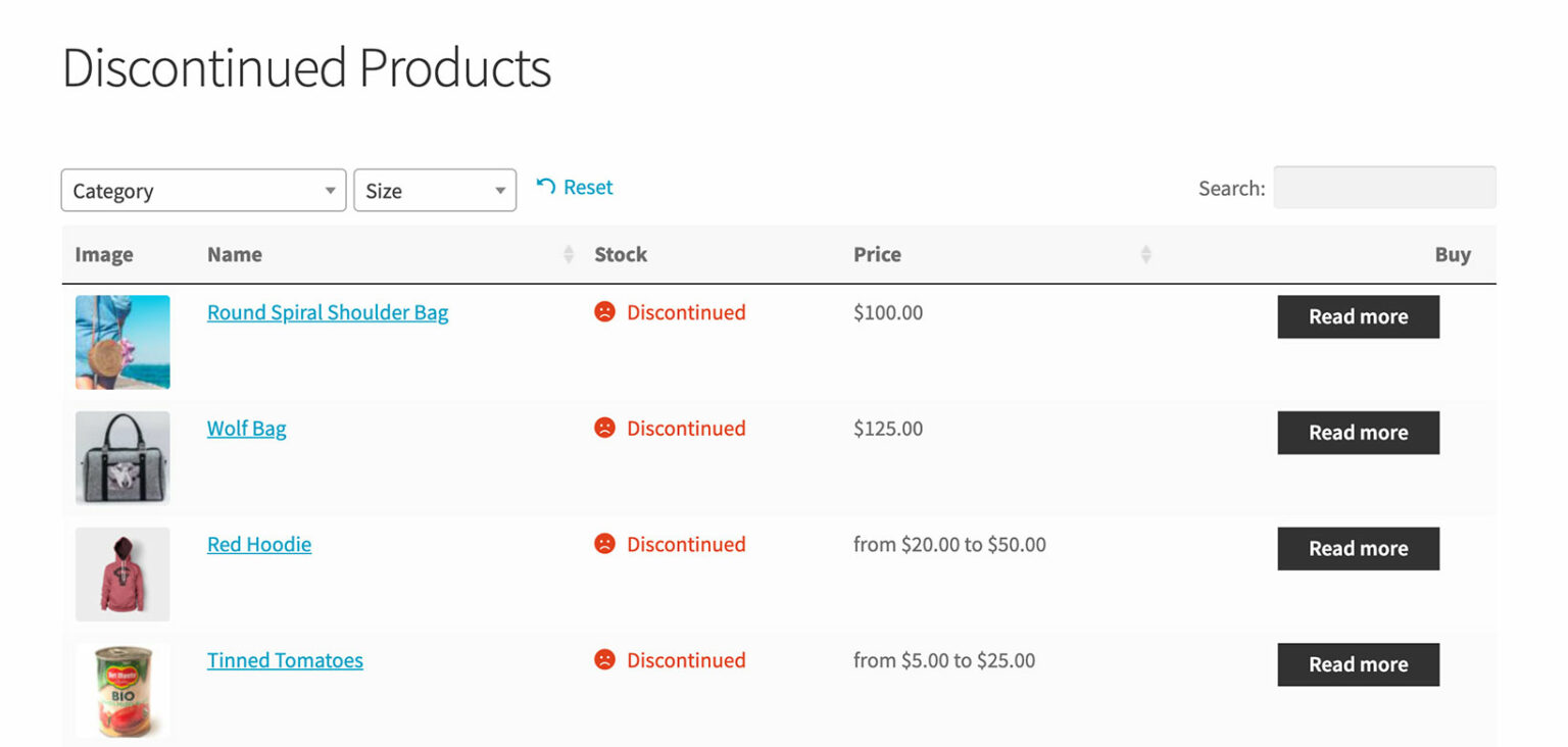 Add a Product Discontinued Status to your Store