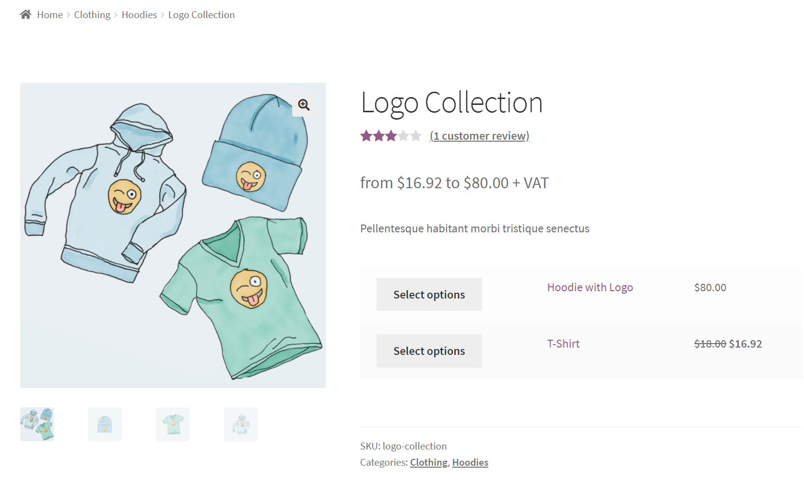 Grouped product variation price format