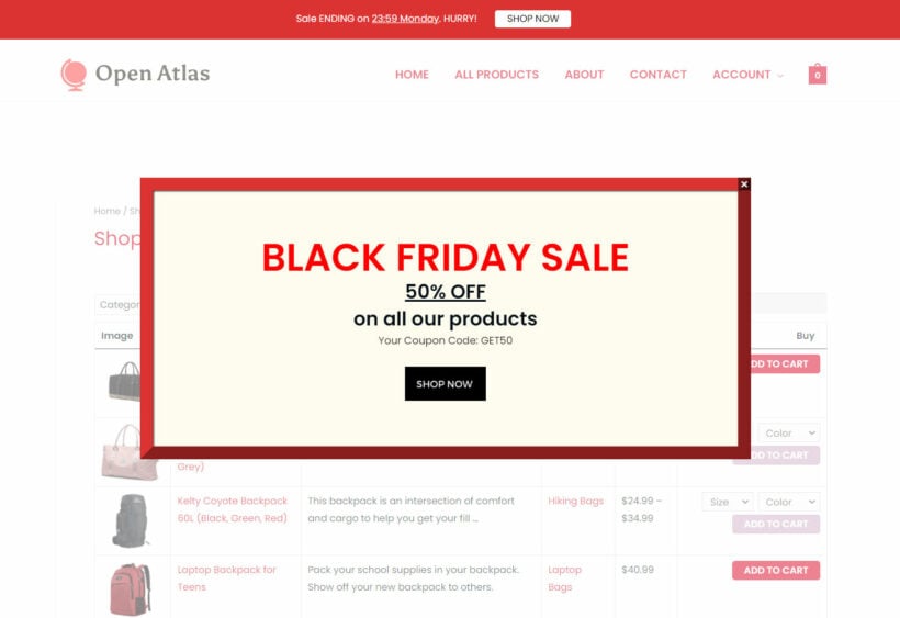 WooCommerce Black Friday Sale