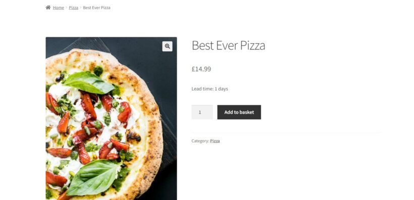 Restaurant lead time woocommerce