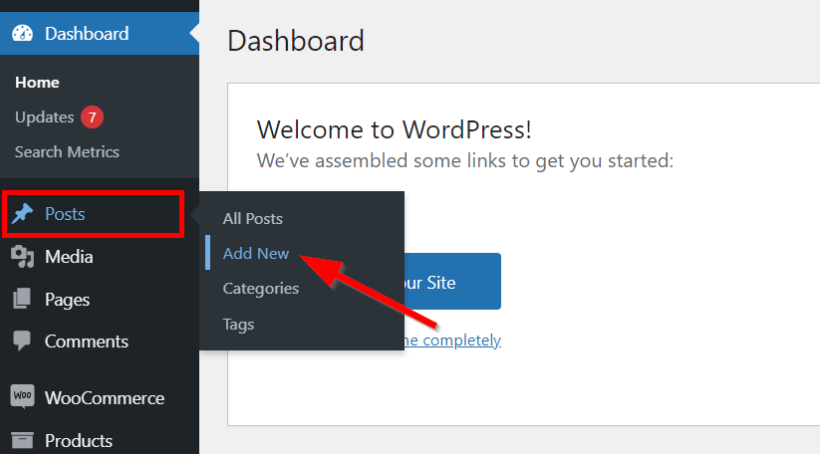 add new post to WordPress