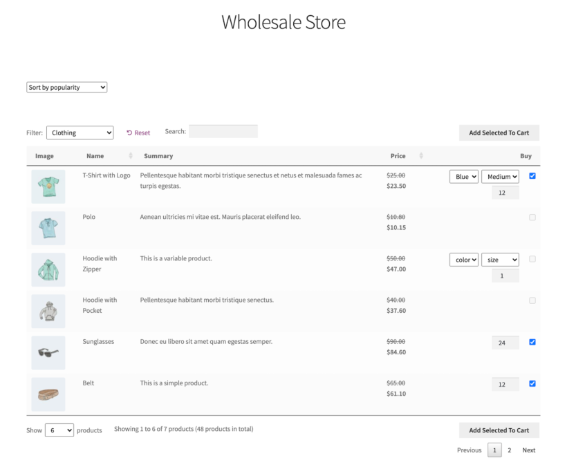 Wholesale customer-specific pricing plugin WooCommerce