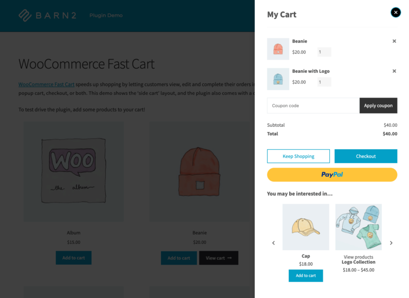 WooCommerce Show Related Products on Cart Page - AovUp (formerly Woosuite)