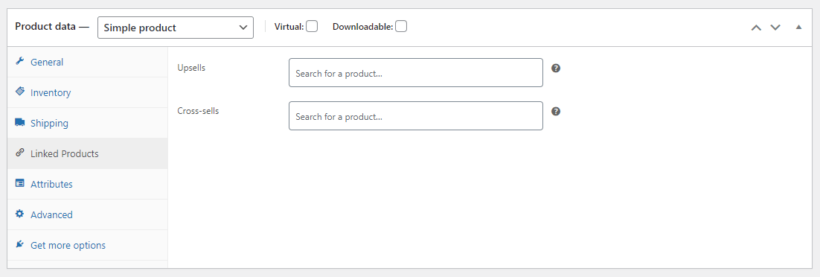 add upsell and cross-sell products to WooCommerce product