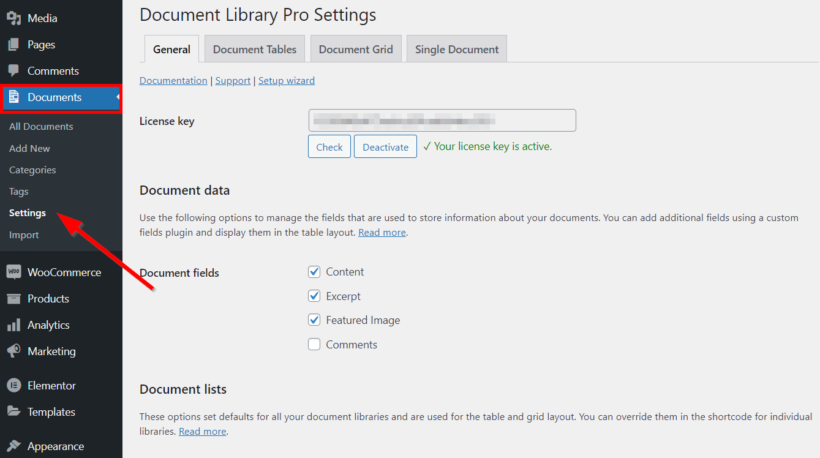 document library pro wordpress file sharing plugin default settings