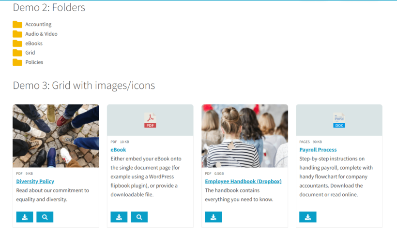 document library pro wordpress file sharing plugin display formats