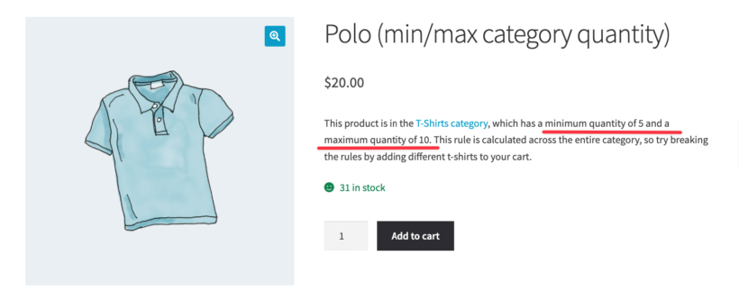 Min max quantity for WooCommerce