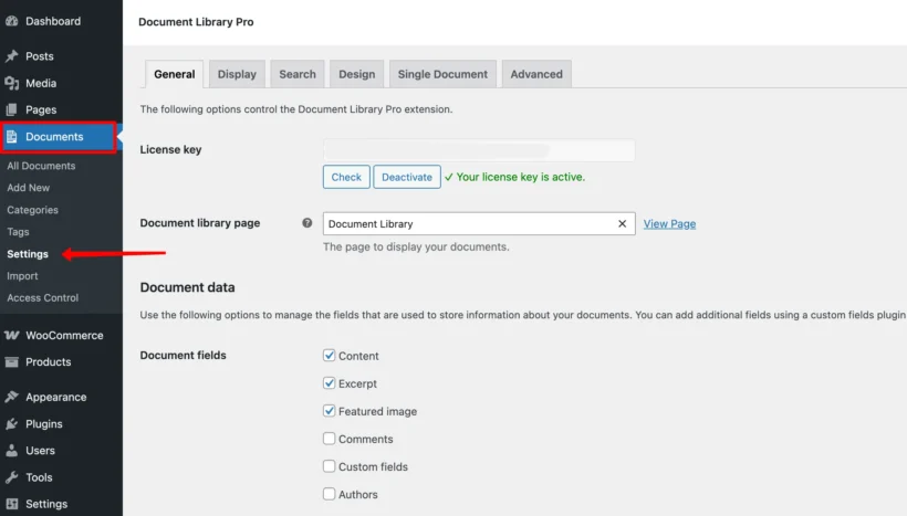 document library pro wordpress file sharing plugin default settings