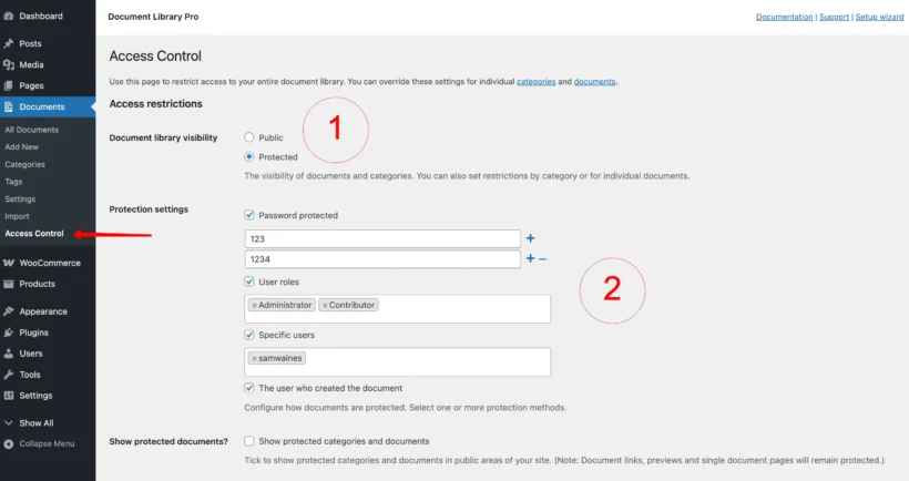 Document Library Pro Advanced plan Protect documents globally using the security features 