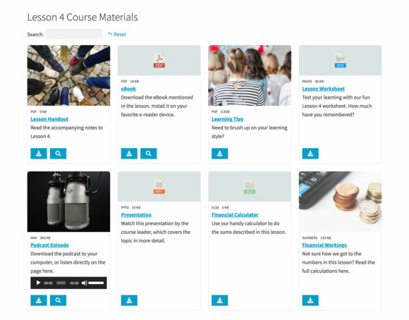 How to Add a Searchable Course Materials Library to LearnDash