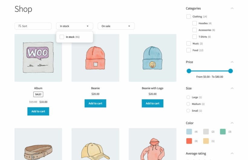 WooCommerce Product Filter plugin with product count