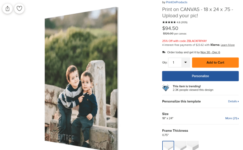 image upload on woocommerce product page picture frame