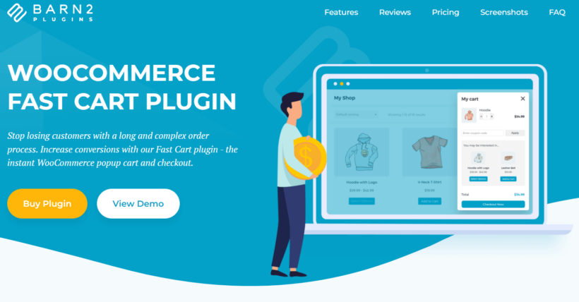 woocommerce fast cart products popup plugin