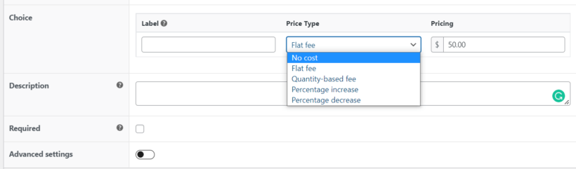 woocommerce product options image upload field settings