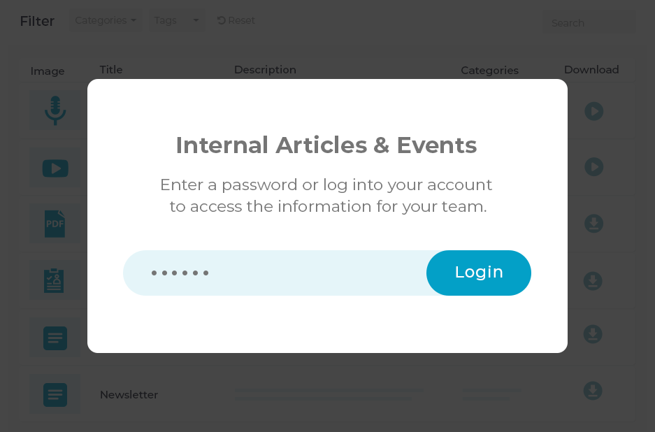 WordPress posts table with password protection