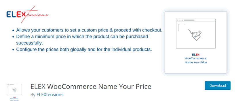 elex woocommerce name your price