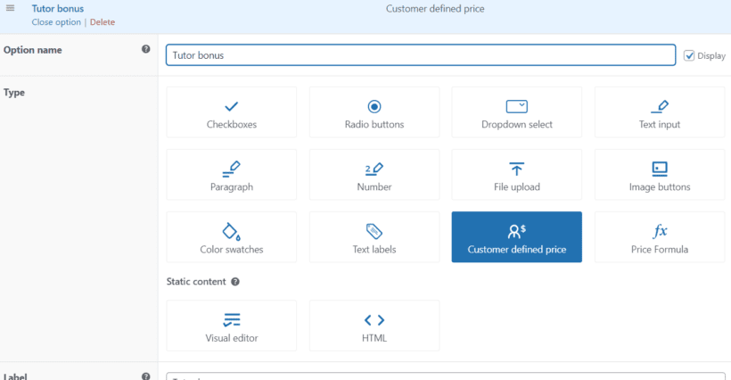 name your price woocommerce plugin pricing type