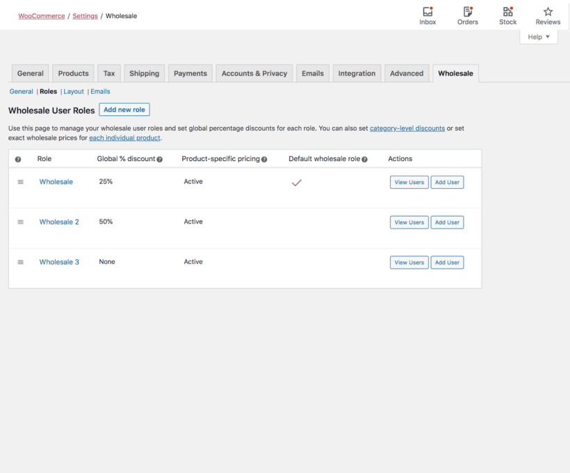 wholesale user roles for WooCommerce