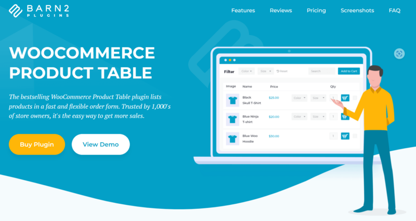 woocommerce product table