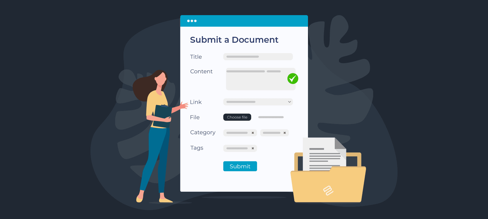 Easily accept user submissions with the new front-end form: A must-have for document libraries