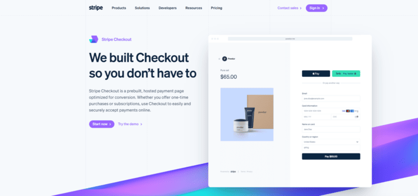 stripe checkout