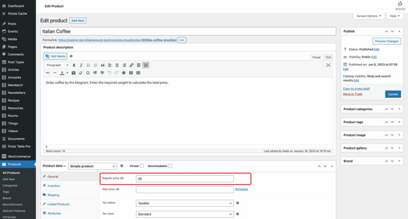 WooCommerce decimal quantity value price by kg