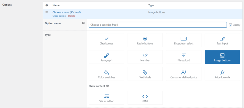 add woocommerce product recommendations as image buttons