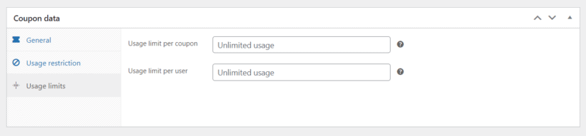 coupon data usage limits