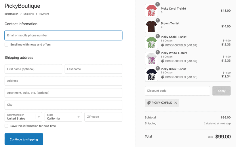 woocommerce shopify checkout