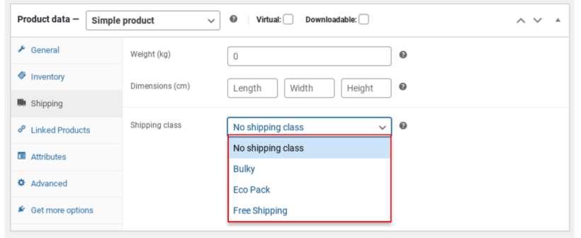 Assign WooCommerce Shipping Classes To Products