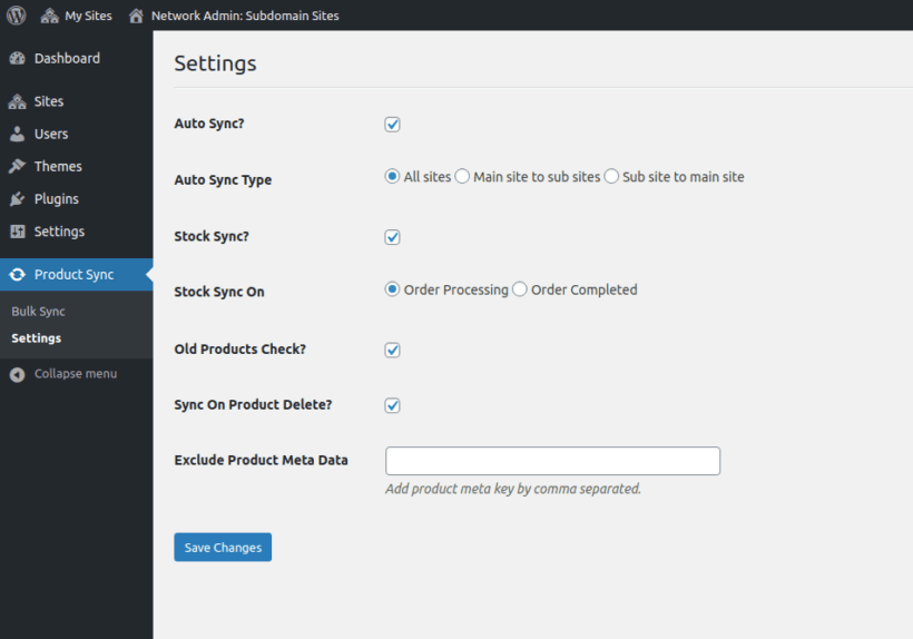 WooCommerce Multisite Product Sync