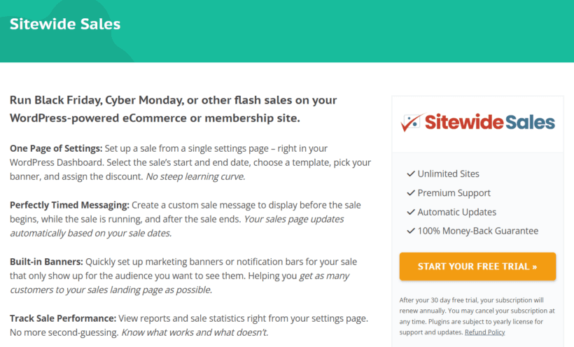 sitewide sales plugin