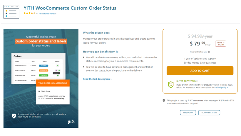 YITH WooCommerce Custom Order Status