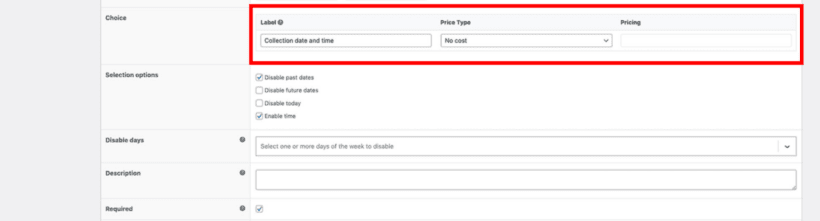 Barn2 Date Picker plugin-Set up a price