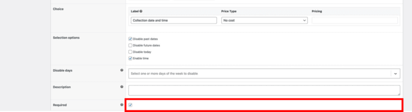 Barn2 WooCommerce Date Picker plugin - required fields