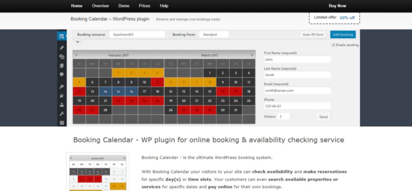 Booking Calendar Hotel Booking plugin for WordPress