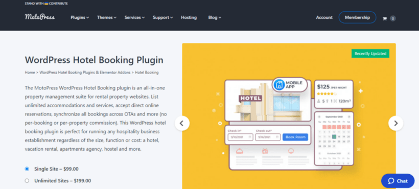 WordPress hotel booking plugin MotoPress