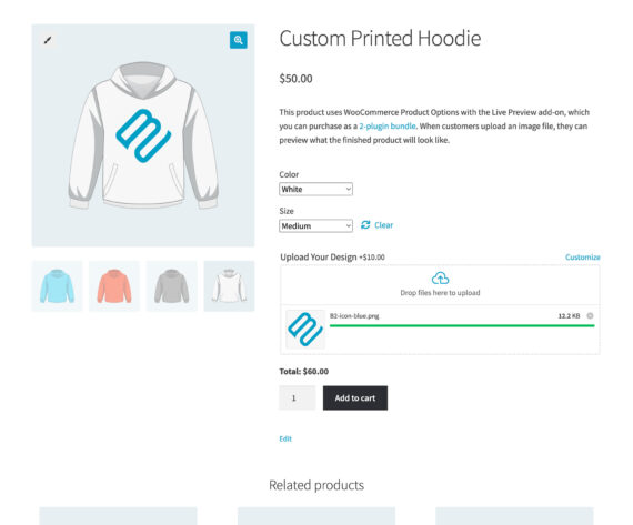 WooCommerce Live Preview Plugin for Product Options