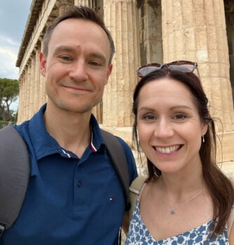 Katie and Andy Keith in Athens