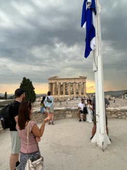 Katie and James at the Acropolis