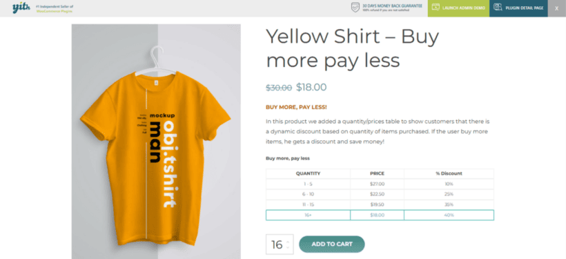 YITH WooCommerce dynamic pricing and discounts plugin